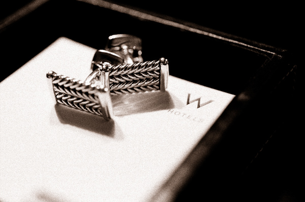 silver wedding cuff links photo by Yvette Roman Photography